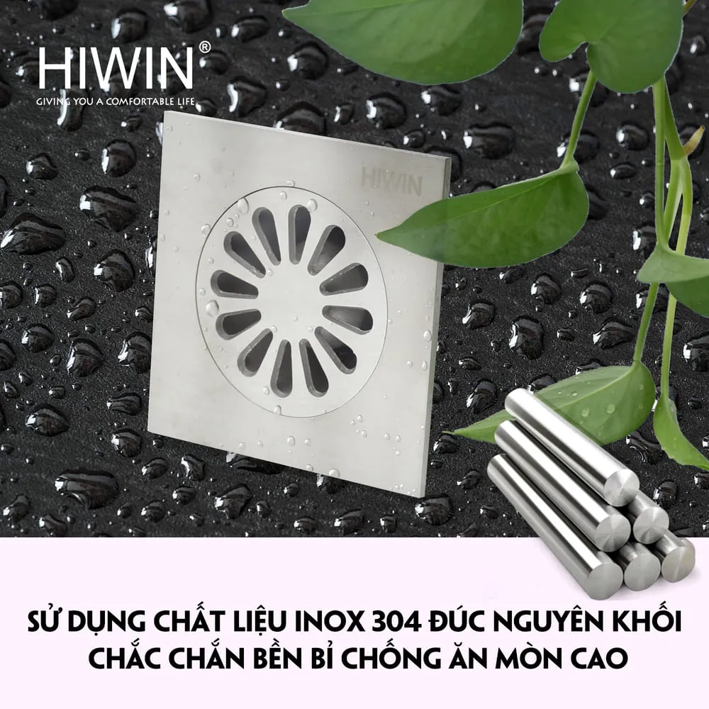 Ga thoát sàn inox 304 đúc cao cấp Hiwin FD-011