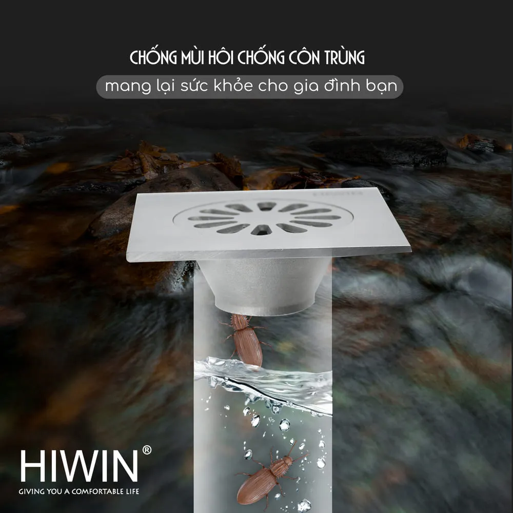 Ga thoát sàn inox 304 đúc cao cấp Hiwin FD-011
