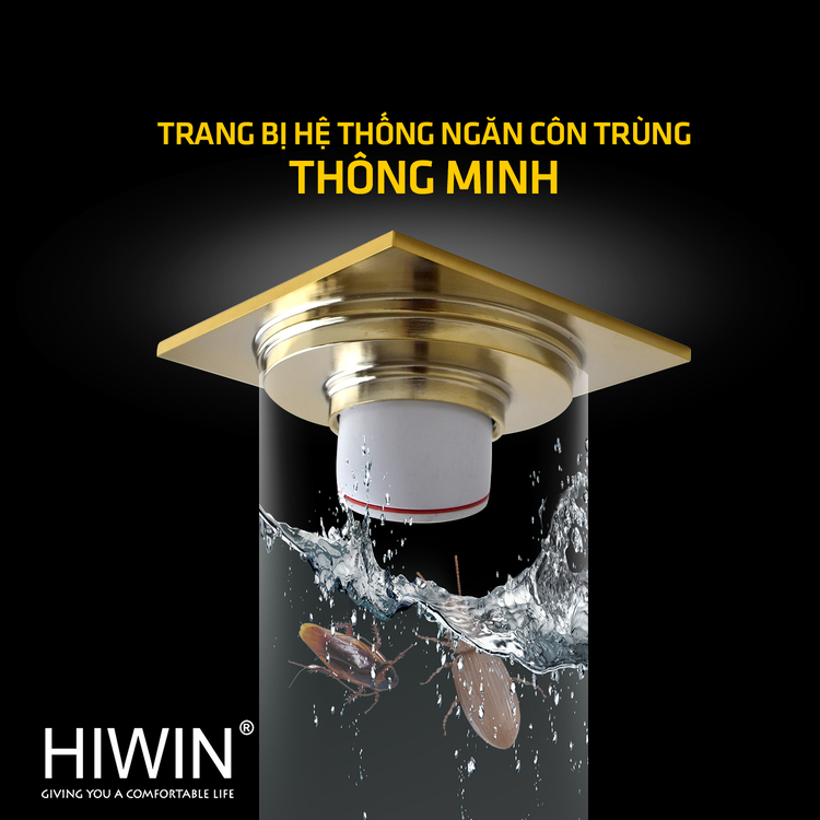 Ga thoát sàn inox 304 đúc cao cấp Hiwin FD-1101W
