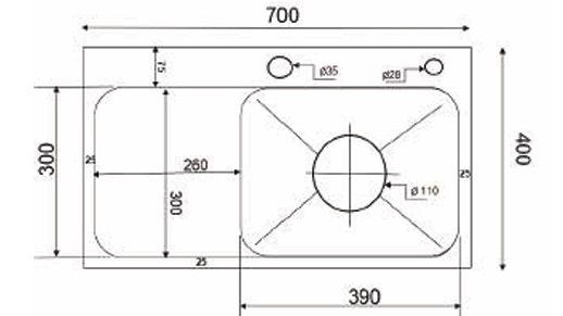 Chậu rửa chén Kagol K7040BT