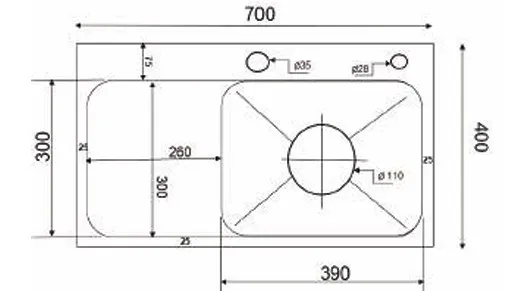 Chậu rửa chén Kagol K7040BT