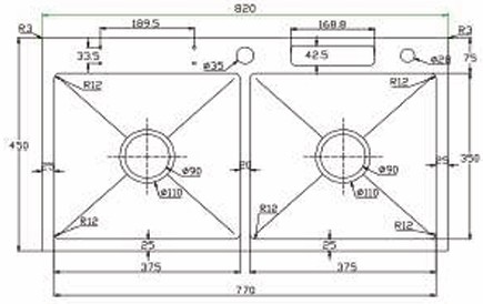 Chậu rửa chén Kagol K8245 can CD