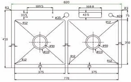Chậu rửa chén Kagol K8245 can CD
