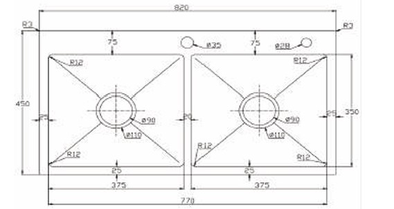 Chậu rửa chén Kagol K8245 can