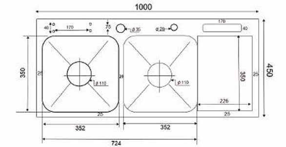 Chậu rửa chén Kagol K10045 CD