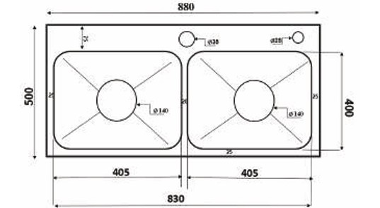 Chậu rửa chén Kagol K8850