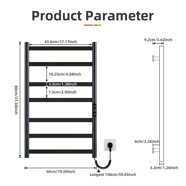 Giàn sấy khăn màu trắng sứ Miken G301W-Wifi (R-L)
