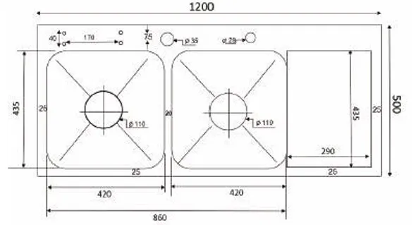 Chậu rửa chén Kagol K12050