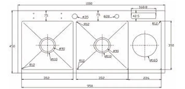 Chậu rửa chén Kagol KND10045 DR