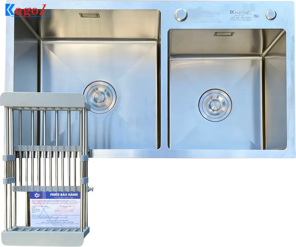 Chậu rửa bát Kagol K8245 lệch 304