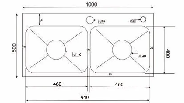 Chậu rửa chén Kagol K10050 304