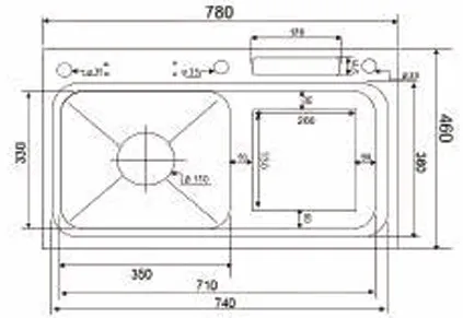 Chậu rửa chén Kagol K7846B 304
