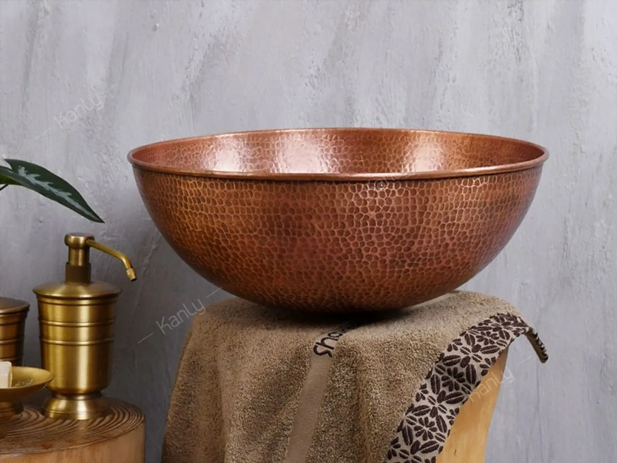 Chậu lavabo đặt bàn bằng đồng Kanly BL0222