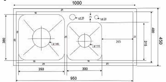 Chậu rửa chén Kagol K10045 BT 304