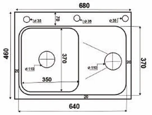 Chậu rửa chén Kagol K6846 304