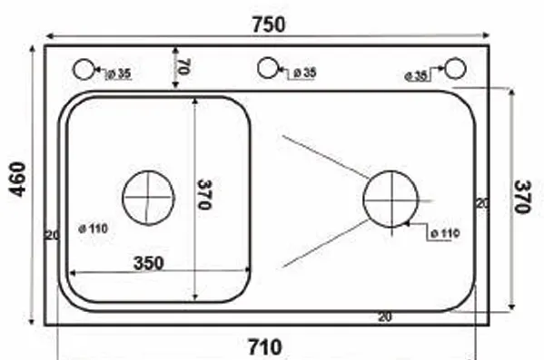 Chậu rửa chén Kagol K7546 304