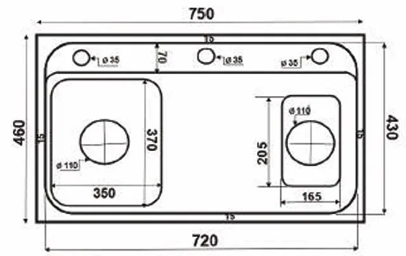 Chậu rửa chén Kagol K7546BT 304