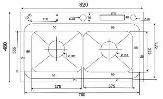 Chậu rửa chén Kagol K8248 BT CD