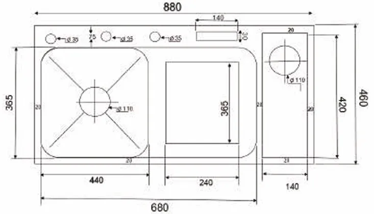 Chậu rửa chén Kagol K8846 RCD