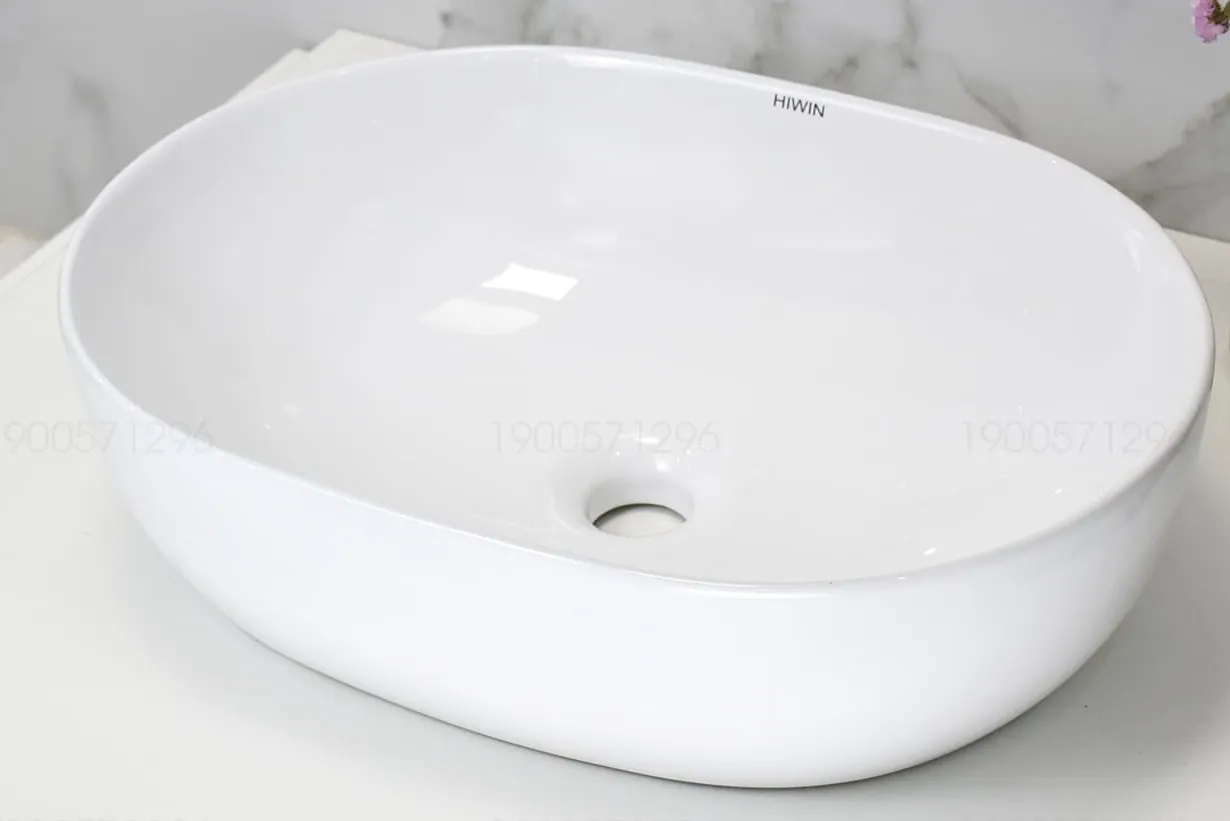 Chậu rửa mặt dương bàn lavabo đặt bàn cao cấp HIWIN LP-8215