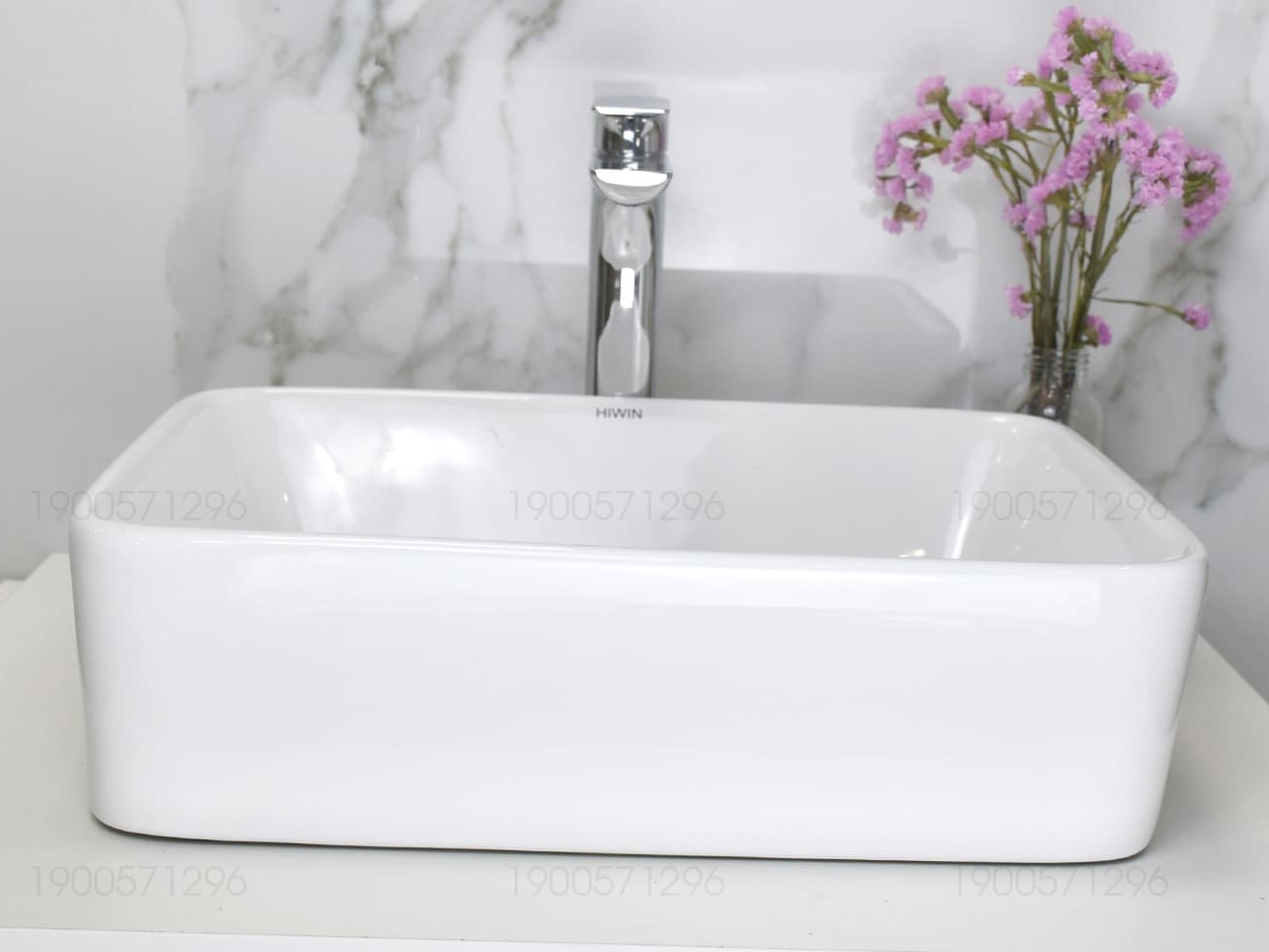 Chậu rửa mặt dương bàn lavabo đặt bàn cao cấp HIWIN LP-8215