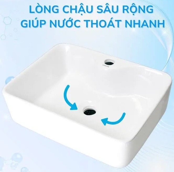 Chậu rửa mặt dương bàn lavabo đặt bàn cao cấp HIWIN LP-8215