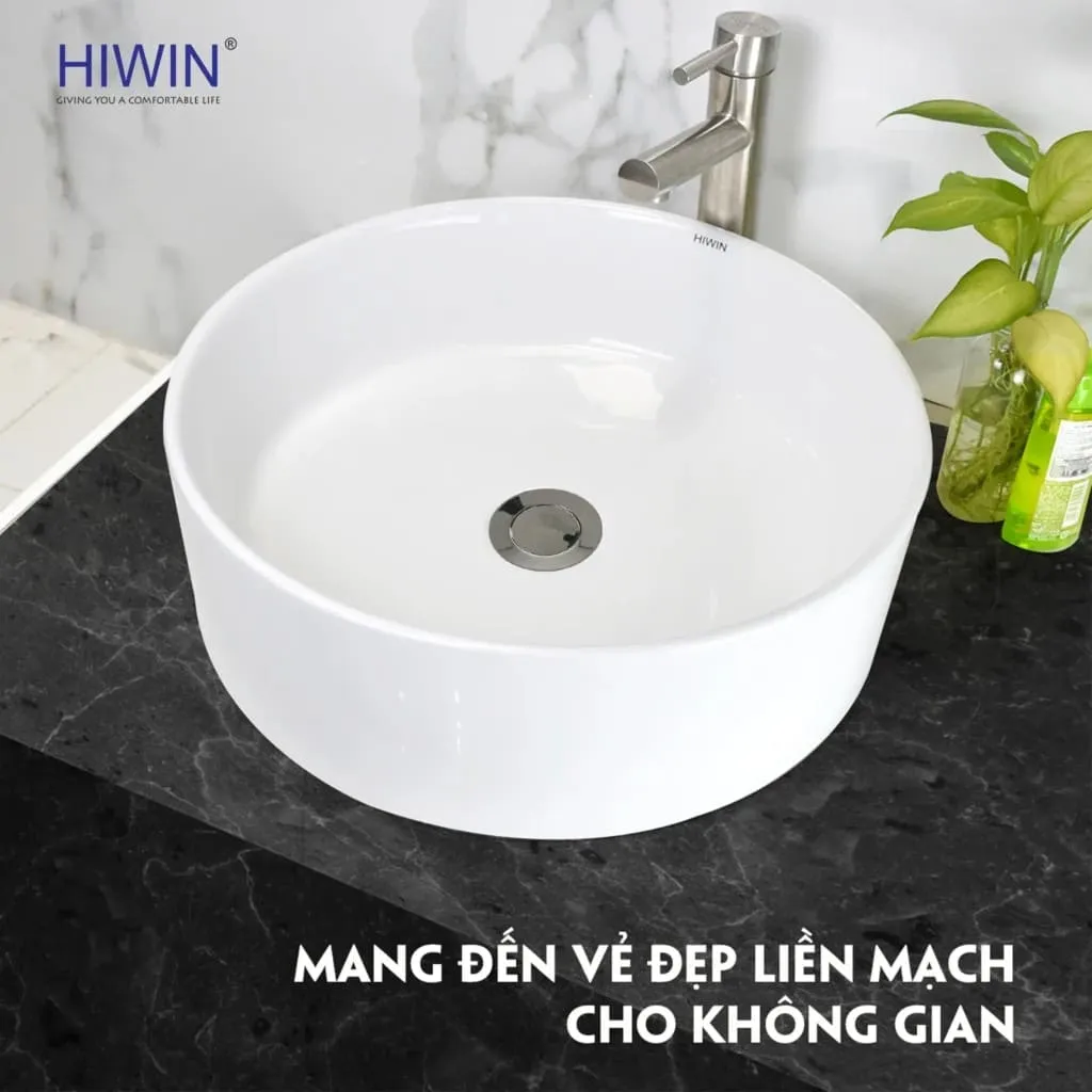 Chậu rửa mặt dương bàn lavabo đặt bàn cao cấp HIWIN LP-8215