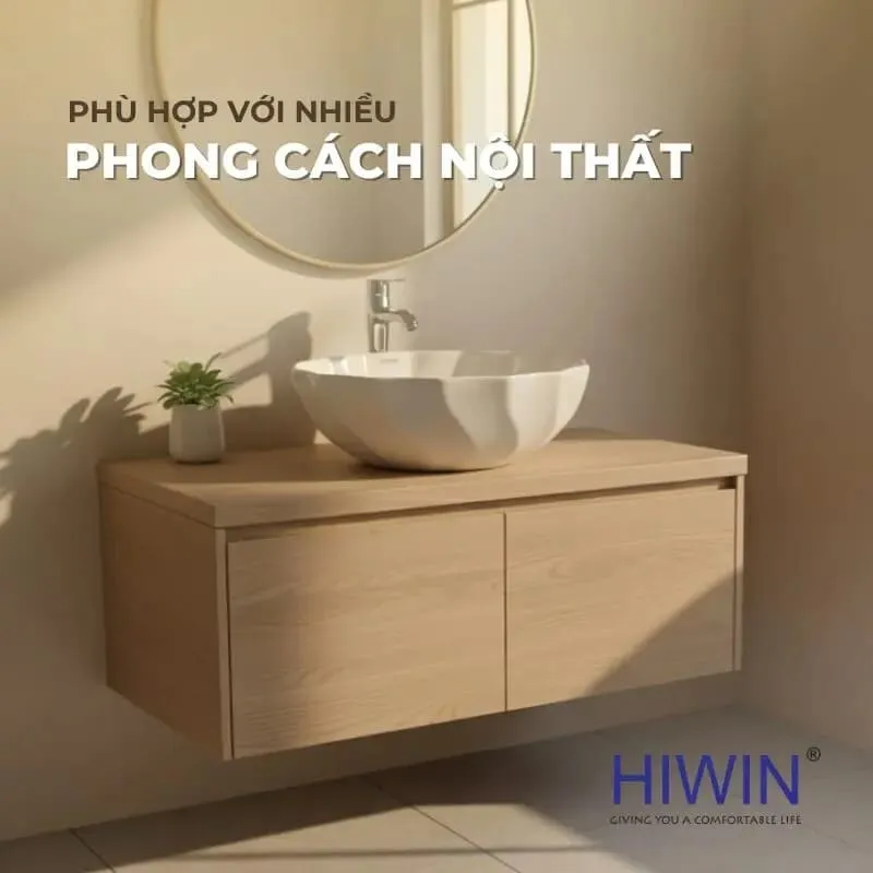 Chậu rửa mặt dương bàn lavabo đặt bàn cao cấp HIWIN LP-8215