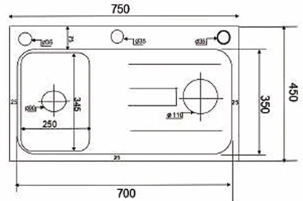 Chậu rửa chén Kagol KNB7545X