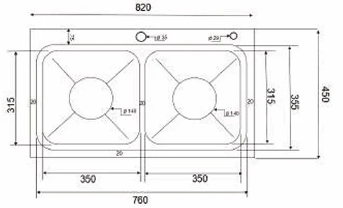 Chậu rửa chén Kagol KND8245 BT CÂN