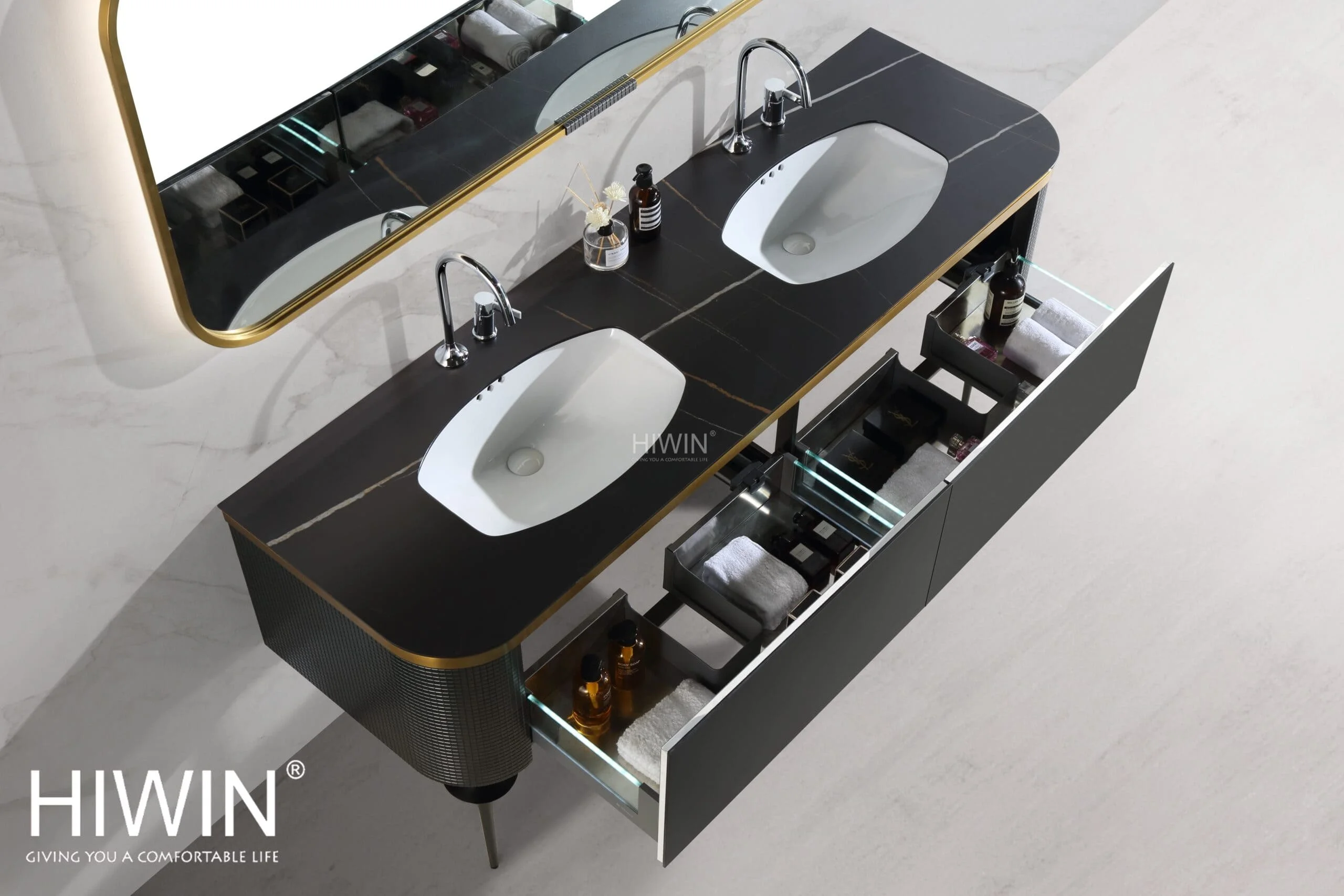 Bộ tủ chậu lavabo cao cấp Hiwin C-905