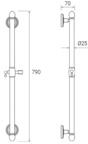 Thanh Trượt Sen Tắm Kanly GCK37