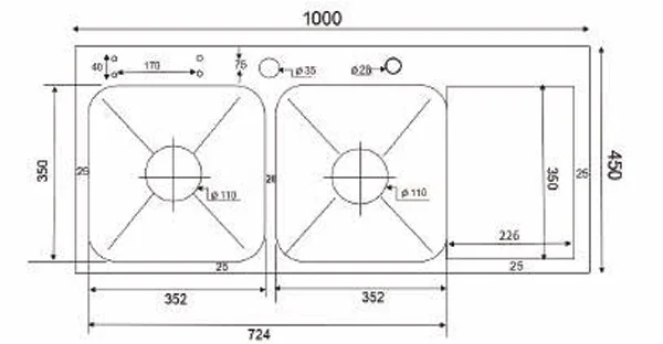 Chậu rửa chén Kagol KND10045