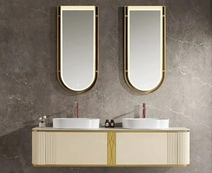 Bộ tủ chậu lavabo cao cấp màu xanh lam khói Hiwin YS-004
