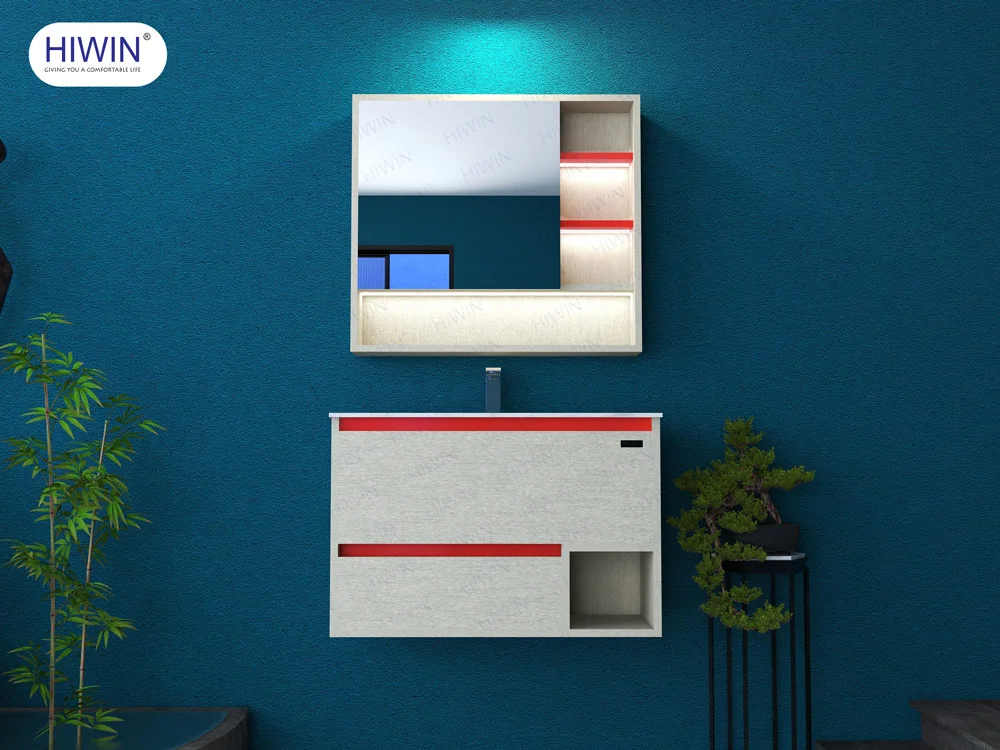 Bộ tủ chậu lavabo cao cấp màu xanh lam khói Hiwin YS-004