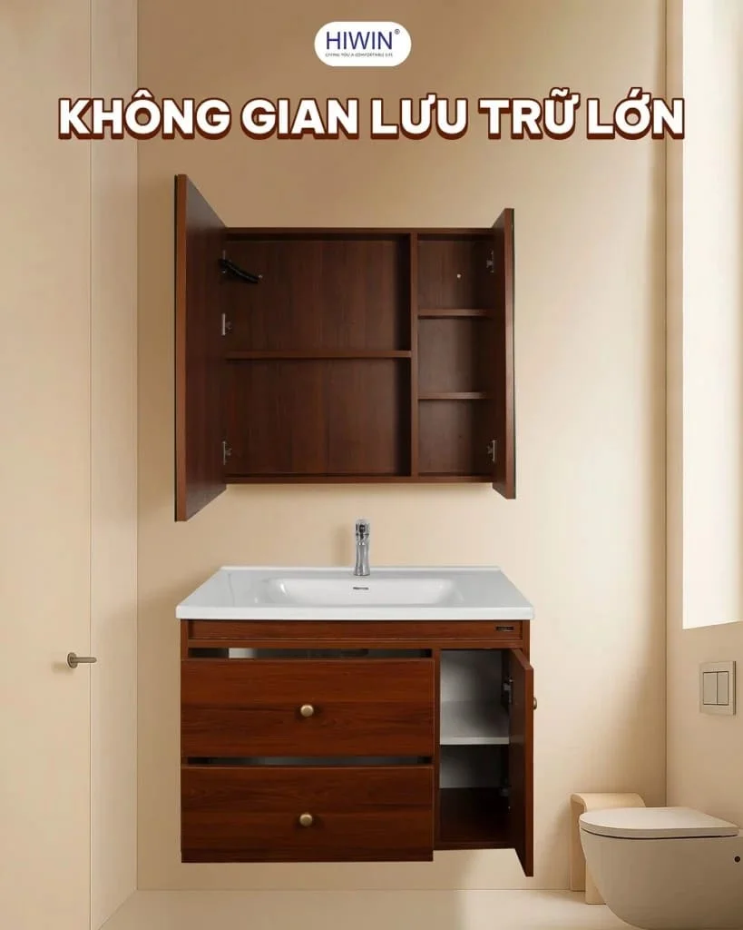 Bộ tủ chậu Lavabo phong cách Châu Âu Hiwin C-2209A