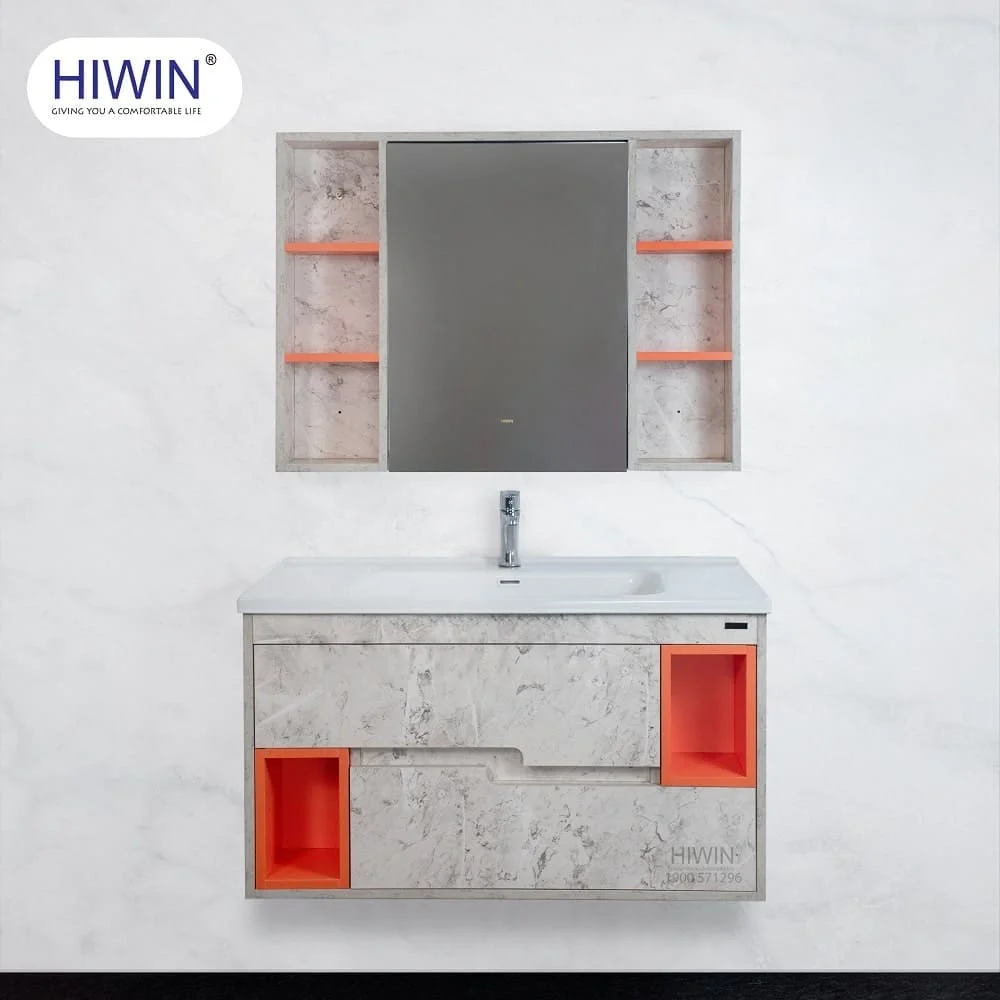 Bộ tủ chậu lavabo cao cấp màu xanh lam khói Hiwin YS-004