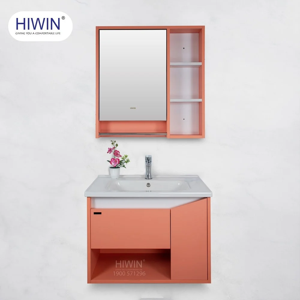 Bộ tủ chậu lavabo cao cấp màu xanh lam khói Hiwin YS-004