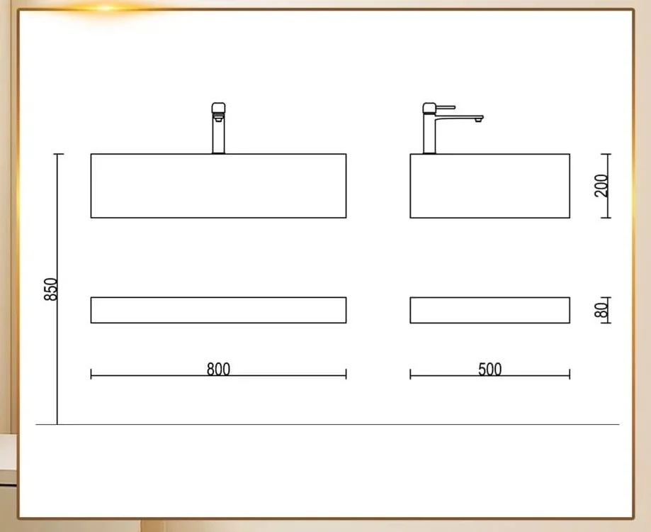 Bộ tủ chậu Lavabo treo tường màu hồng có thanh treo khăn Hiwin YS-2621