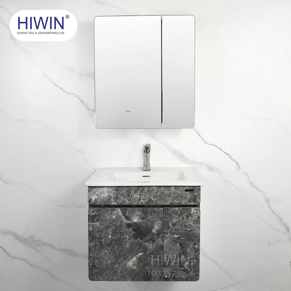 Bộ tủ chậu lavabo cao cấp màu xanh lam khói Hiwin YS-004