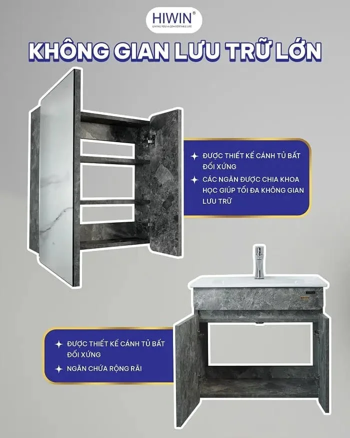 Bộ tủ chậu Lavabo Hiwin YS-2639