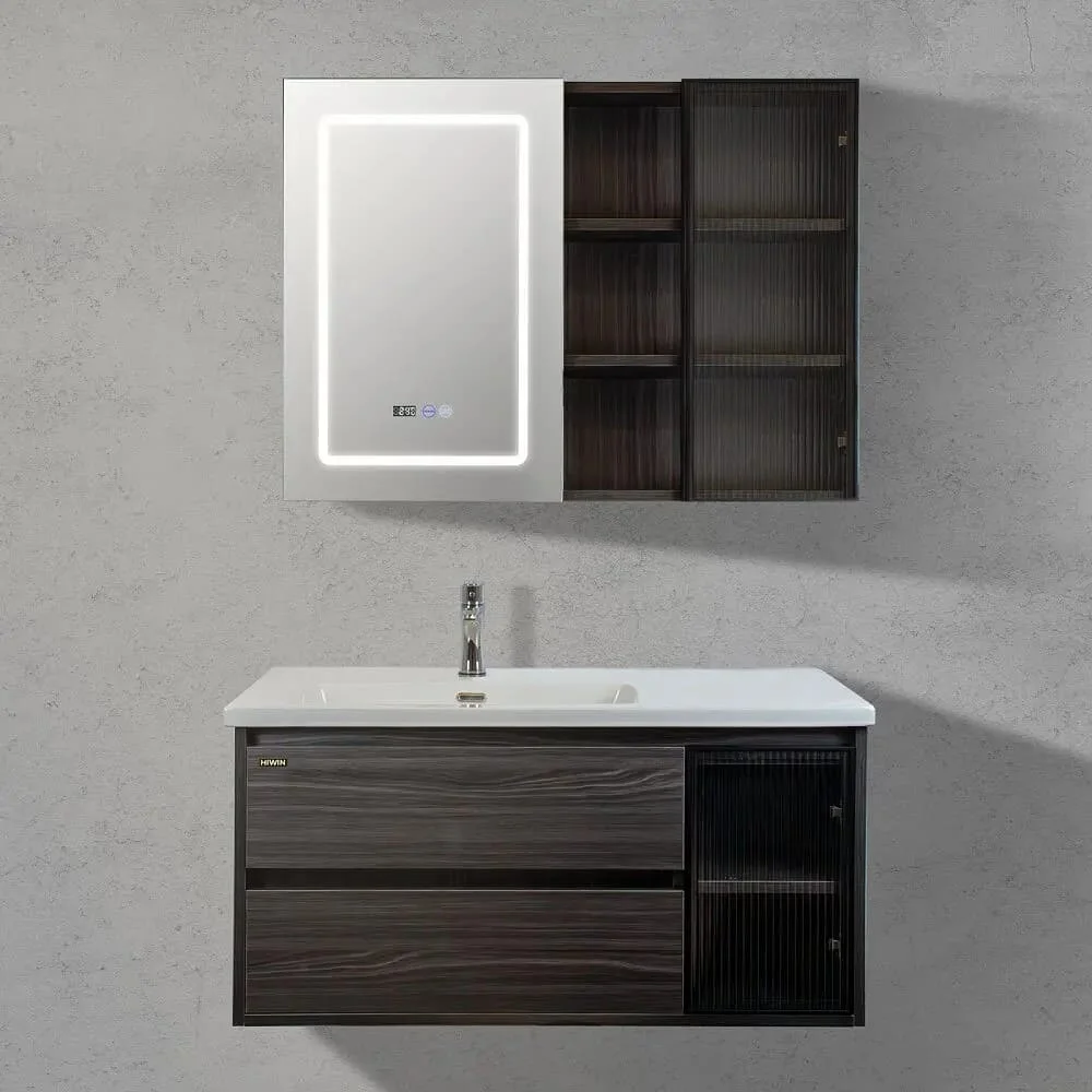 Bộ tủ chậu lavabo cao cấp màu xanh lam khói Hiwin YS-004