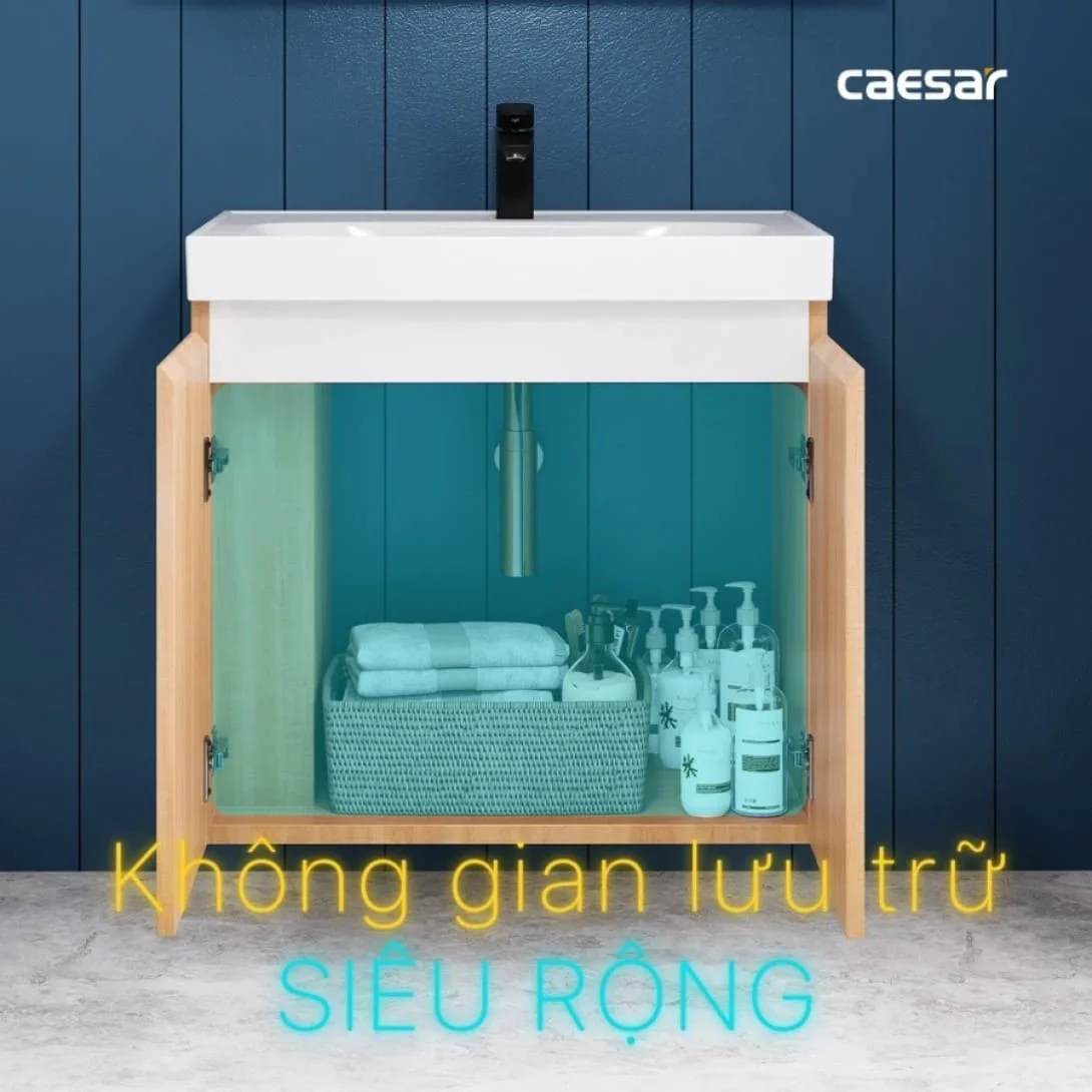 Tủ Lavabo Phòng Tắm Caesar EH15028DDLV (Không gồm lavabo và vòi)