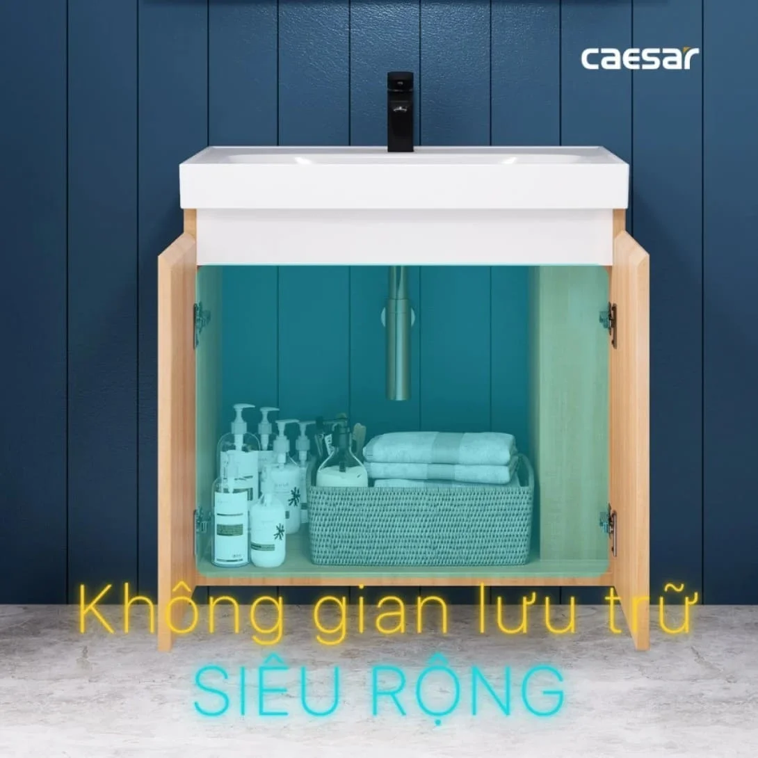 Tủ Lavabo Phòng Tắm Caesar EH15028DDLV (Không gồm lavabo và vòi)