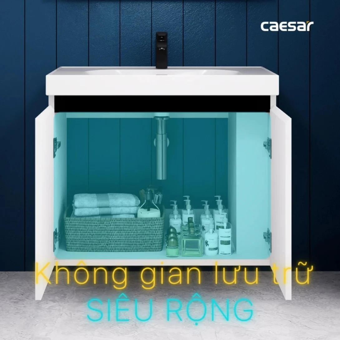 Tủ Lavabo Phòng Tắm Caesar EH15028DDLV (Không gồm lavabo và vòi)