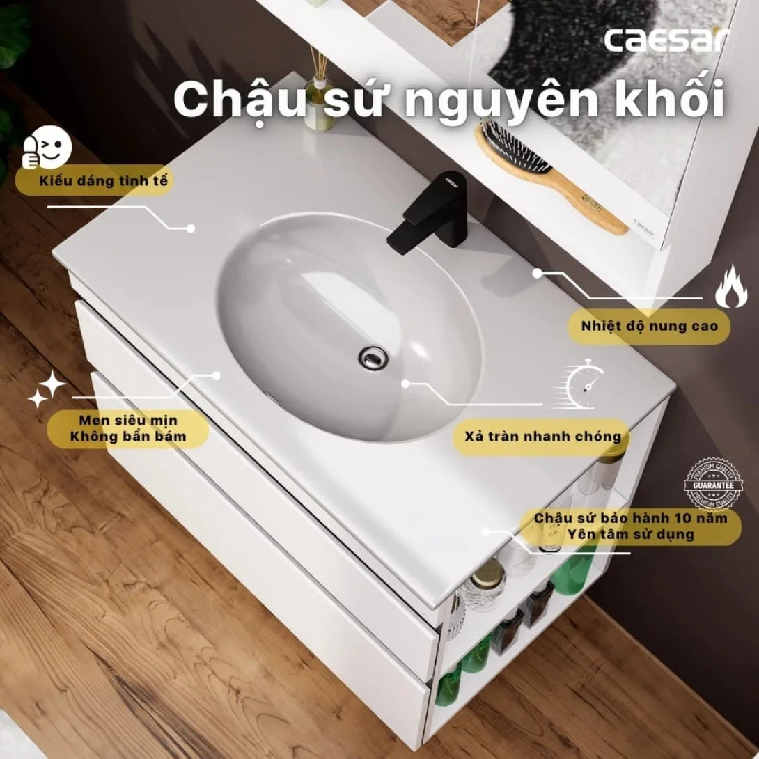 Tủ Lavabo Phòng Tắm Caesar EH15028DDLV (Không gồm lavabo và vòi)
