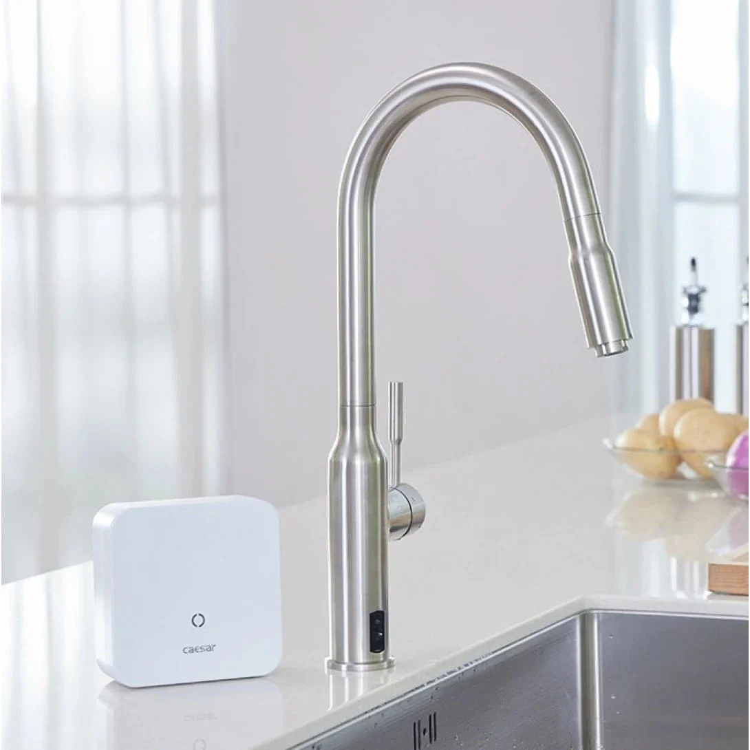 Vòi Rửa Chén Bát Diệt Khuẩn Dây Rút Nóng Lạnh Caesar KP1035SA