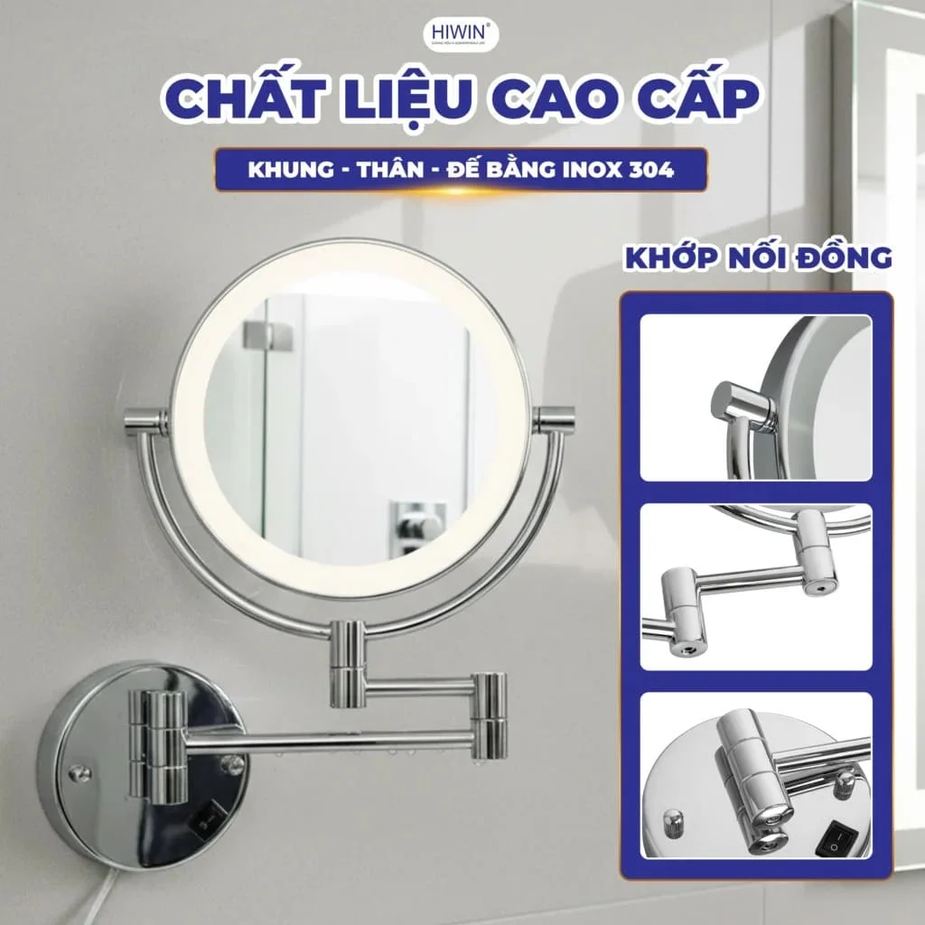 Gương cạo râu gương trang điểm hai mặt Hiwin J-622 