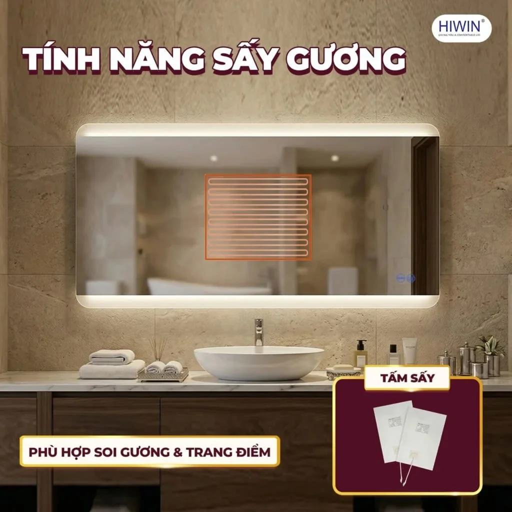 Gương led cảm ứng thông minh  Hiwin M-R10050LD-H