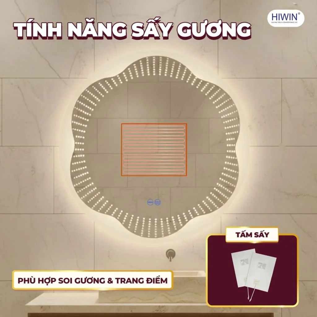 Gương cạo râu gương trang điểm gắn tường phóng tại 3X Hiwin J-006